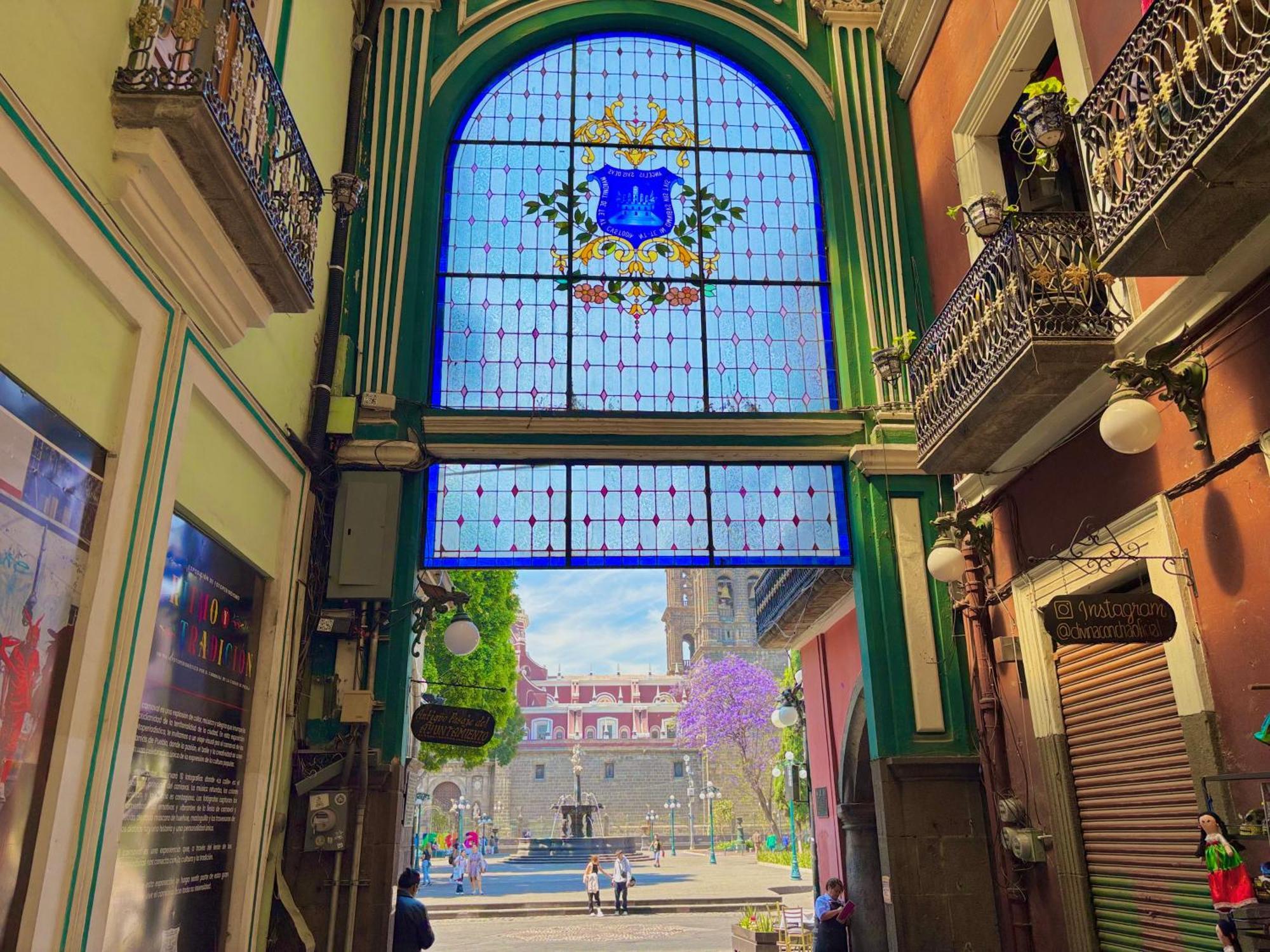 Hotel La Alhondiga Puebla Bagian luar foto